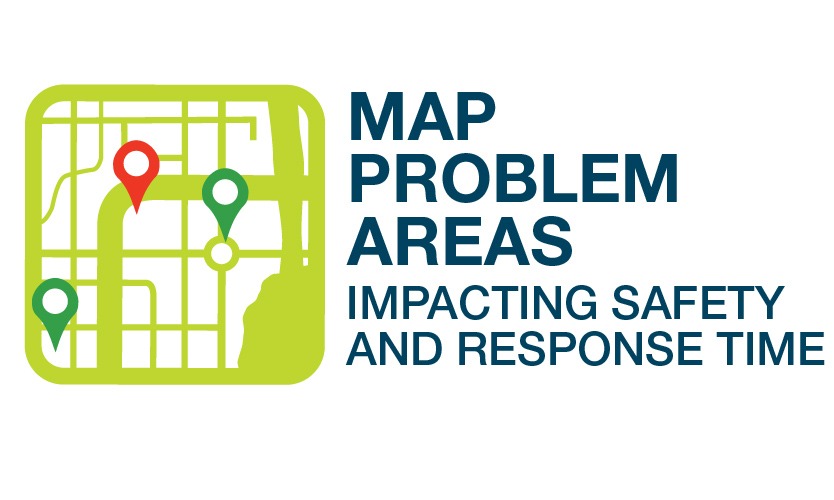 Map problem areas impacting safety and response time
