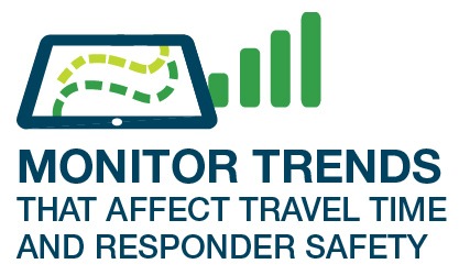 Monitor trends that affect travel time and responder safety